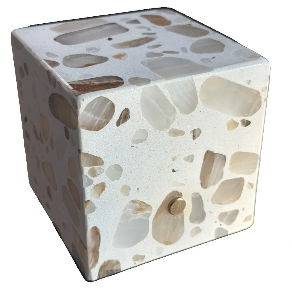 T10~ NIB Fong Light Rock Night Light Tans Neutral Colors Decor